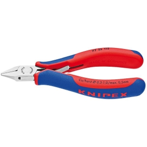 Knipex 77 52 115 Electronics Diagonal Cutter Pointed Jaws Flat 115mm Grip Handle